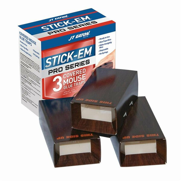 Jt Eaton Stick-Em Pro Series Small Covered Animal Trap for Mice, 3PK JT7636